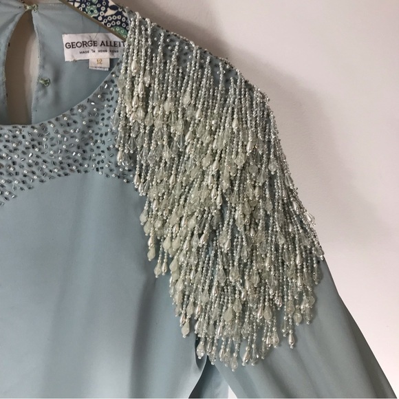 VINTAGE 60’s 70’s Bead Embellished Evening Formal Cocktail Party Top Skirt Set - Picture 11 of 16